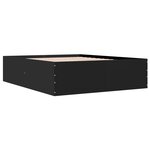 vidaXL Cadre de lit sans matelas noir 150x200 cm