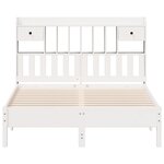 vidaXL Lit bibliothèque sans matelas blanc 140x200 cm bois pin massif