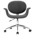 Chaise fauteuil siège pivotante de bureau informatique étude tissu gris 02_0024136