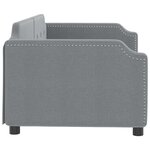 vidaXL Lit de repos gris clair 90x190 cm tissu