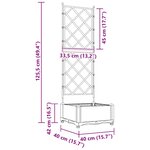 vidaXL Jardinière avec treillis blanche 40x40x125 5 cm
