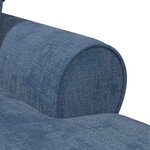 vidaXL Chaise lounge avec jupe avec coussin Bleu 157 x 91 x 91 cm ARES