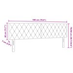 vidaXL Tête de Lit LED à Boutons en Cristal Rose 90 cm Velours