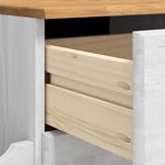 vidaXL Banc de rangement d'entrée ASKIM Blanc 100x39x62 cm Bois massif Pin