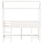 vidaXL Lit superposé avec échelle et toit sans matelas blanc 80x200 cm