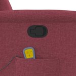 vidaXL Fauteuil de massage inclinable Rouge bordeaux Tissu