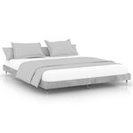 vidaXL Cadre de lit sans matelas gris béton 120x200 cm