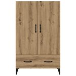 vidaXL Buffet chêne artisanal 70x31x115 cm bois d'ingénierie