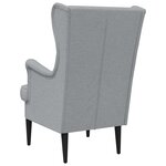 vidaXL Fauteuil Gris clair Tissu