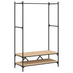vidaXL Porte-vêtements avec étagères chêne sonoma bois d'ingénierie