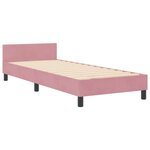 vidaXL Cadre de lit avec tête de lit Rose 80 x 200 cm Velours