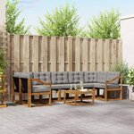 vidaXL Ensemble de canapés d'extérieur 8 Pièces Gris Naturel et Clair