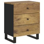 vidaXL Table de chevet 50x33x62 cm Bois de manguier et d'ingénierie