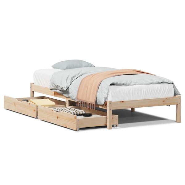 vidaXL Cadre de lit sans matelas 100x200 cm bois massif de pin