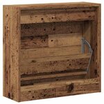 vidaXL Armoire à chaussures avec stockage Bois Ancien 60 x 21 x 57 cm