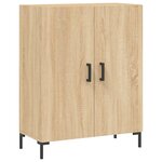 vidaXL Buffet haut Chêne sonoma 69 5x34x180 cm Bois d'ingénierie