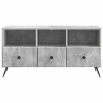 vidaXL Meuble TV Gris béton 102 x 34 5 x 50 cm Bois d'ingénierie
