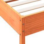 vidaXL Cadre de lit sans matelas cire marron 90x200 cm bois pin massif