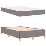 vidaXL Lit à ressorts avec matelas Taupe et blanc 120 x 200 cm tissu
