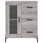vidaXL Buffet sonoma gris 69 5x34x90 cm bois d'ingénierie