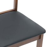 vidaXL Chaises à manger coussins 2 Pièces marron bois massif caoutchouc