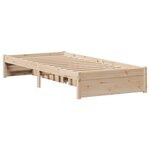 vidaXL Cadre de lit sans matelas 90x200 cm bois de pin massif