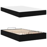 vidaXL Cadre de lit avec matelas Noir 120 x 190 cm tissu