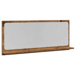 vidaXL Étagère Miroir Bois ancien 90 x 10 5 x 37 cm Bois d'ingénierie