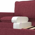 vidaXL Canapé Bordeaux 126 x 81 x 87 5 cm Tissu