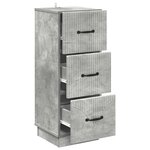 vidaXL Armoire à tiroirs Gris béton 33 x 34 5 x 87 cm
