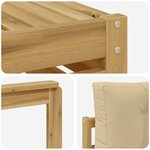 vidaXL Ensemble de canapés d'extérieur 5 pc Blanc et Beige