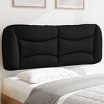 vidaXL Coussin de tête de lit Hvar noir 120 cm tissu