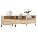 vidaXL Meuble TV chêne sonoma 150x30x44 5 cm bois d'ingénierie