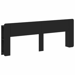 vidaXL Cabinet de Tête de Lit avec stockage Noir Bois d'ingénierie