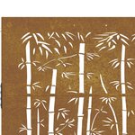 vidaXL Portail de jardin 85x75 cm acier corten design de bambou