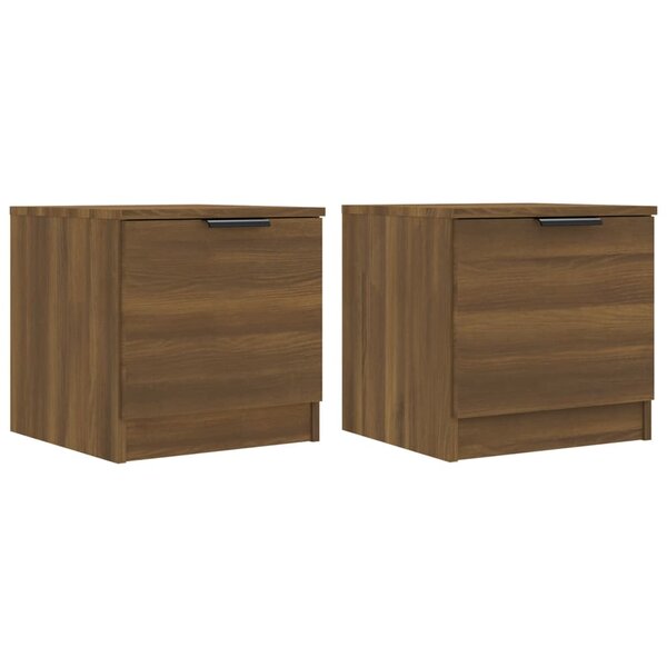 vidaXL Tables de chevet 2 Pièces Chêne marron 40x39x40 cm