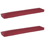 vidaXL Set de coussins de palette 2 Pièces Rouge bordeaux 200 x 40 x 8 cm
