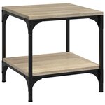 vidaXL Tables d'appoint 2 Pièces Chêne sonoma 40x40x40 cm Bois ingénierie