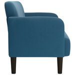 vidaXL Canapé causeuse bleu 109 cm velours
