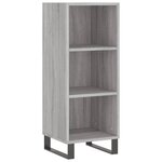 vidaXL Buffet haut Sonoma gris 34 5x34x180 cm Bois d'ingénierie