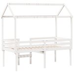 vidaXL Lit haut sans matelas blanc 80x200 cm bois de pin massif
