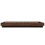 vidaXL Cadre de lit chêne marron 100x200 cm bois d'ingénierie