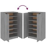 vidaXL Meuble à chaussures Sonoma gris 59x35x100 cm Bois d'ingénierie