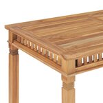 vidaXL Table à manger de jardin 110x65x80 cm bois de teck solide