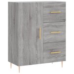 vidaXL Buffet haut Sonoma gris 69 5x34x180 cm Bois d'ingénierie