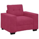 vidaXL Ensemble de Canapés 3 Pièces Bordeaux 221 x 78 x 80 cm Velours