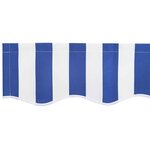 vidaXL Toile de rechange pour auvent Bleu et Blanc 280 x 195 cm