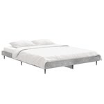 vidaXL Cadre de lit sans matelas gris béton 140x190 cm