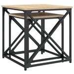 vidaXL Tables basses gigognes 2 Pièces chêne sonoma bois d'ingénierie