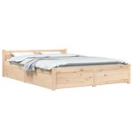 vidaXL Cadre de lit sans matelas avec tiroirs 120x200 cm